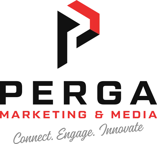 Perga logo - tall white